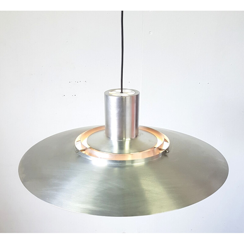Vintage pendant lamp in aluminum for Nordisk Solar