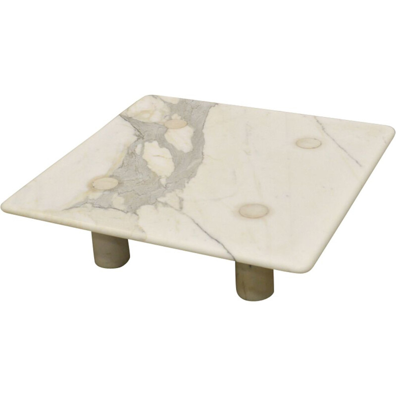 Vintage coffee table in marble by Angelo Mangiarotti