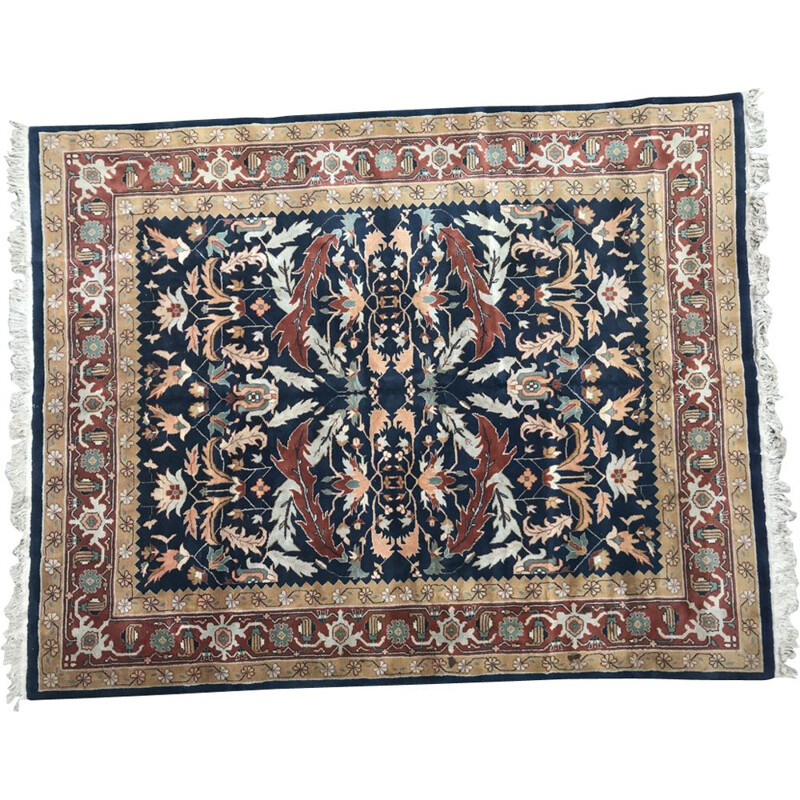 Tapis vintage en laine et coton