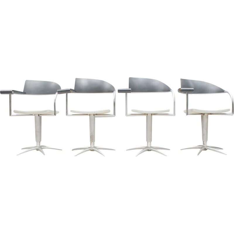 Set of 4 vintage Techno chairs by Philippe Starck