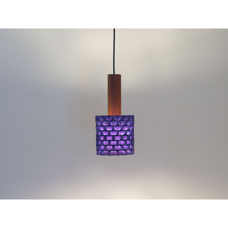Vintage purple pendant light by Nordisk Solar