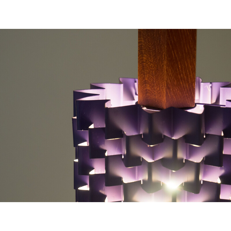 Vintage purple pendant light by Nordisk Solar