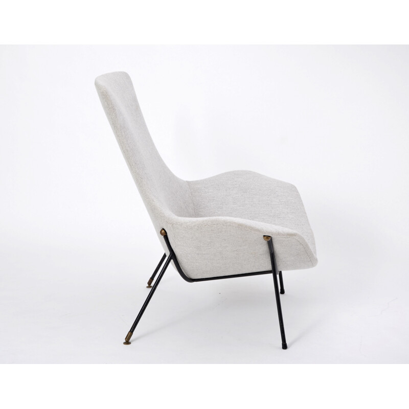 Vintage grey armchair by Augusto Bozzi for Fratelli Saporiti