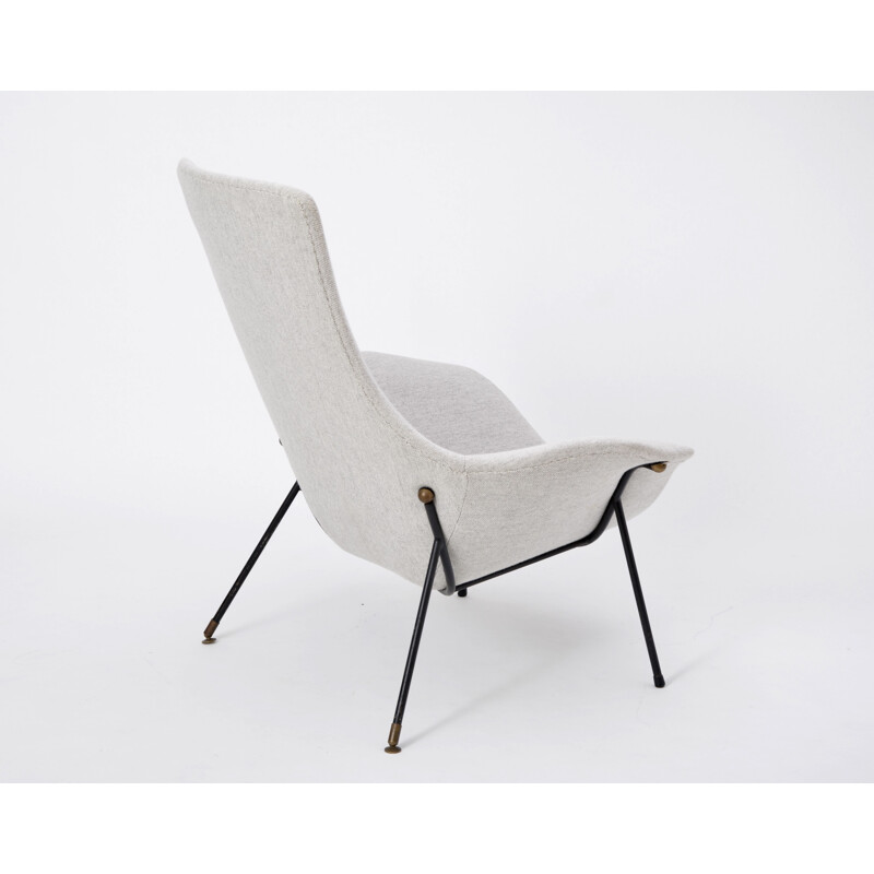 Vintage grey armchair by Augusto Bozzi for Fratelli Saporiti