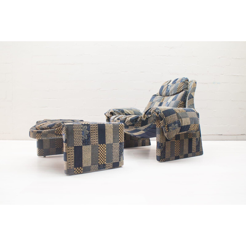 Vintage armchair and ottoman by Vittorio Introini