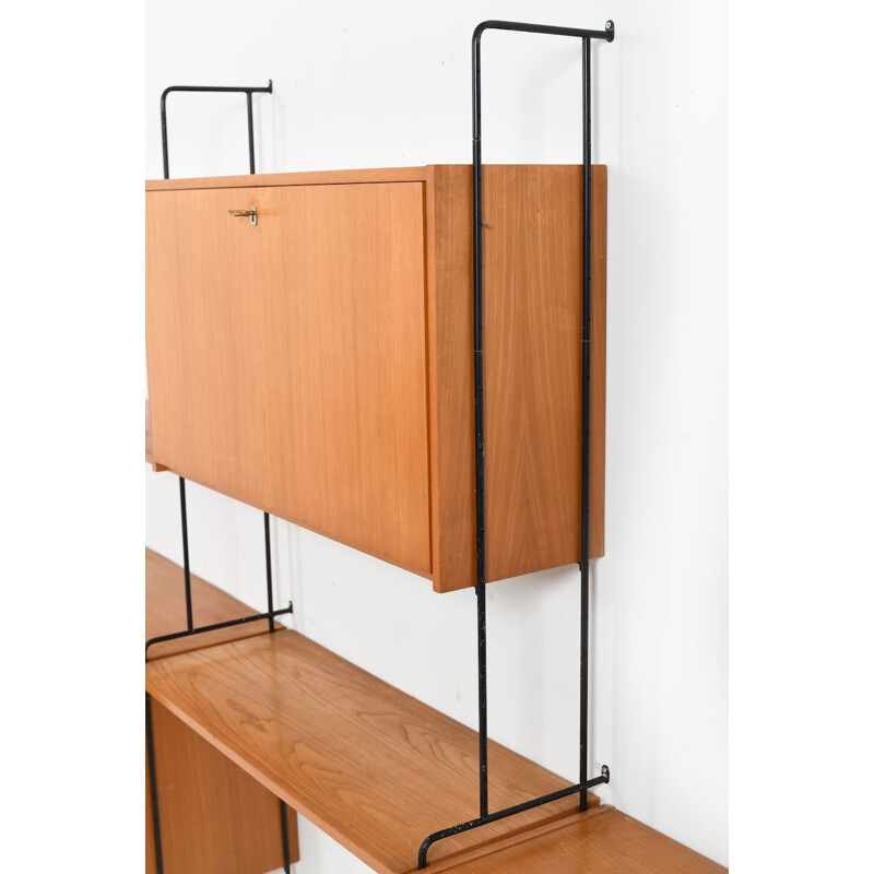 Vintage shelving system in ashwood by Ernst Dieter Hilker