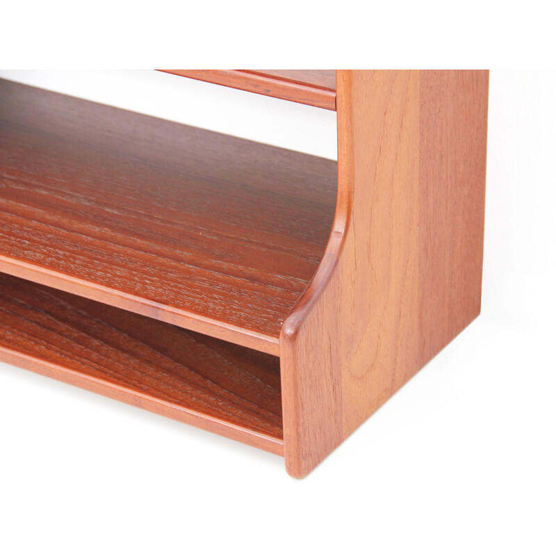 Scandinavian wall shelf in teak