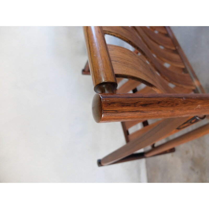 Paire de fauteuils et ottoman en palissandre par Jorgen Nilsson