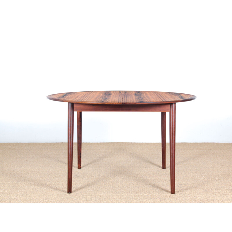 Mesa redonda vintage de madera de palisandro