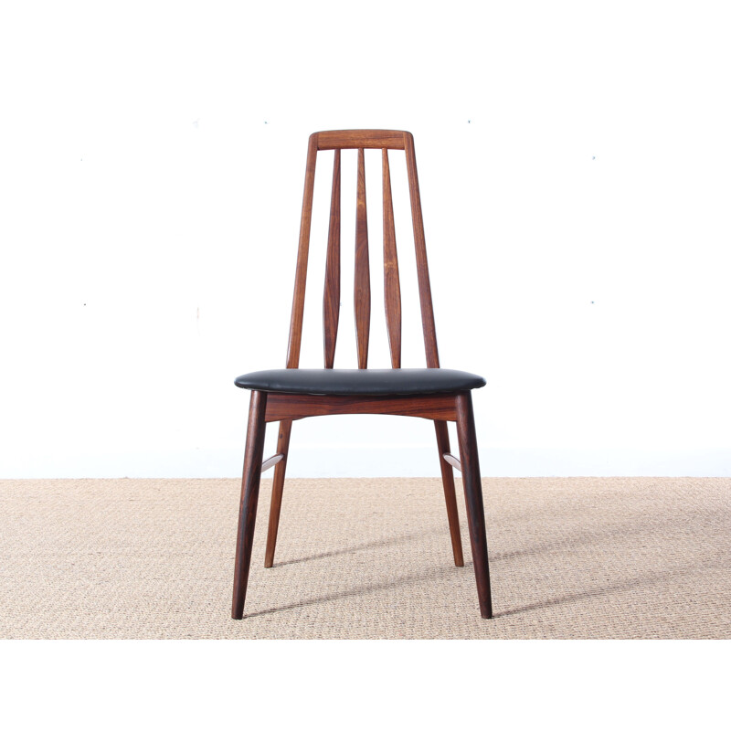 Set of 8 Eva chairs in rosewood