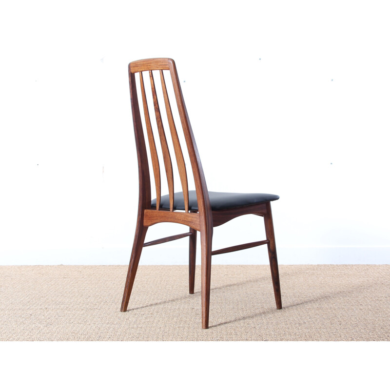 Set of 8 Eva chairs in rosewood