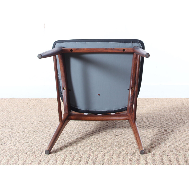Set of 8 Eva chairs in rosewood