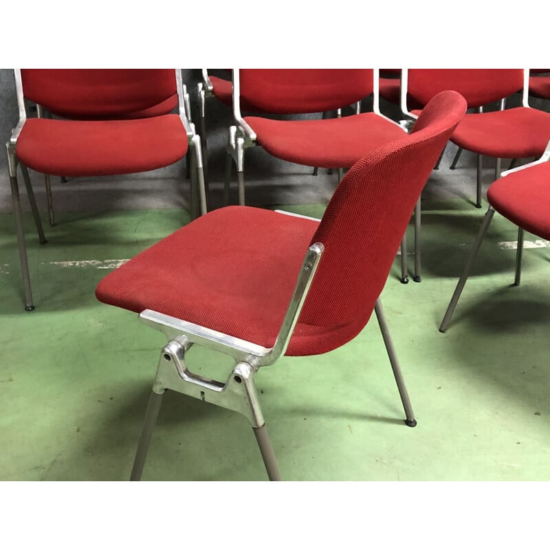 Set of 10 vintage chairs DSC 106 by Piretti for Castelli