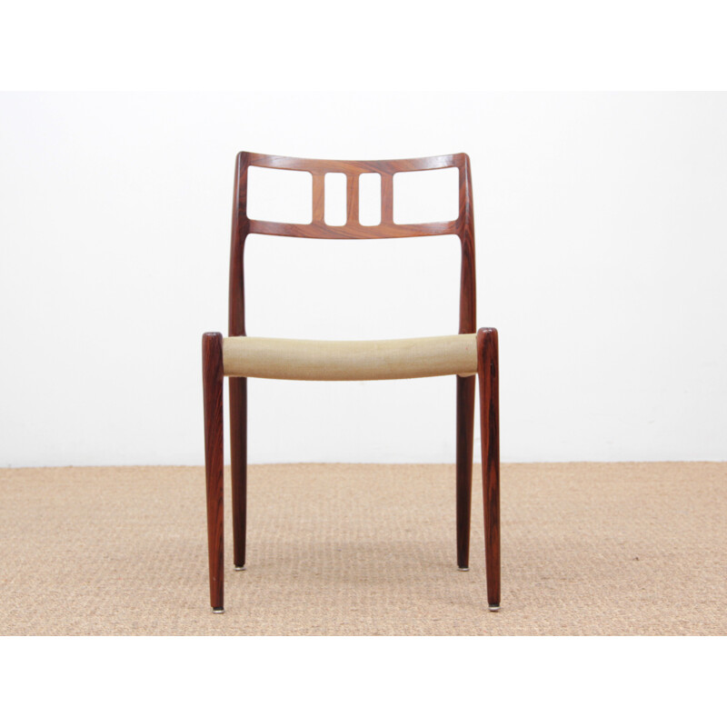 Set of 6 vintage chairs Scandinavian model 79 in Rio rosewood