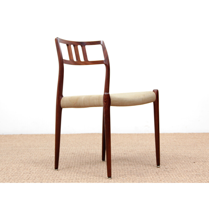 Set of 6 vintage chairs Scandinavian model 79 in Rio rosewood