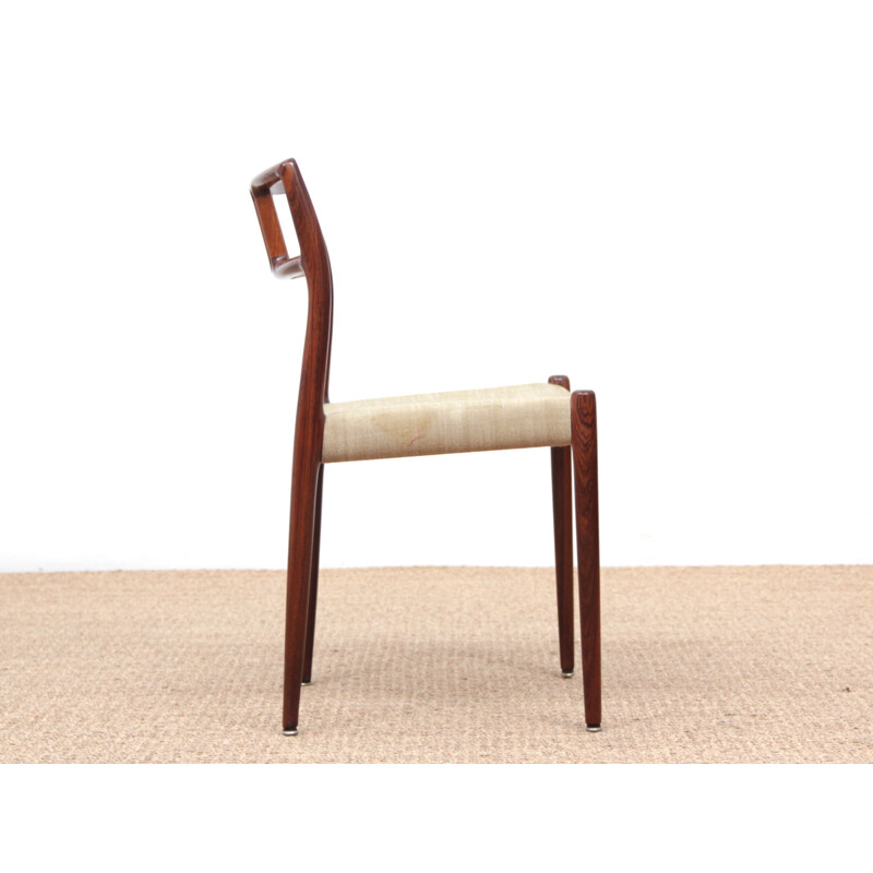 Set of 6 vintage chairs Scandinavian model 79 in Rio rosewood