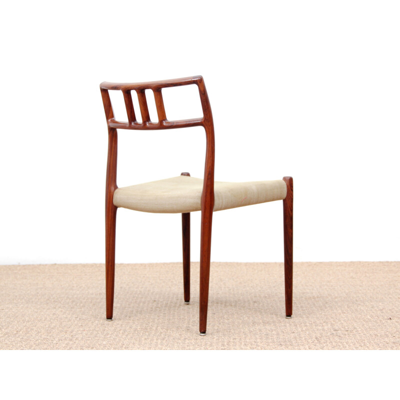 Set of 6 vintage chairs Scandinavian model 79 in Rio rosewood