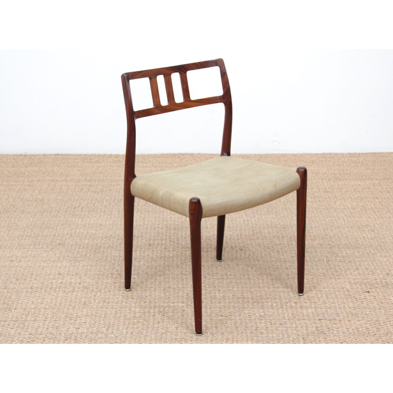 Set of 6 vintage chairs Scandinavian model 79 in Rio rosewood