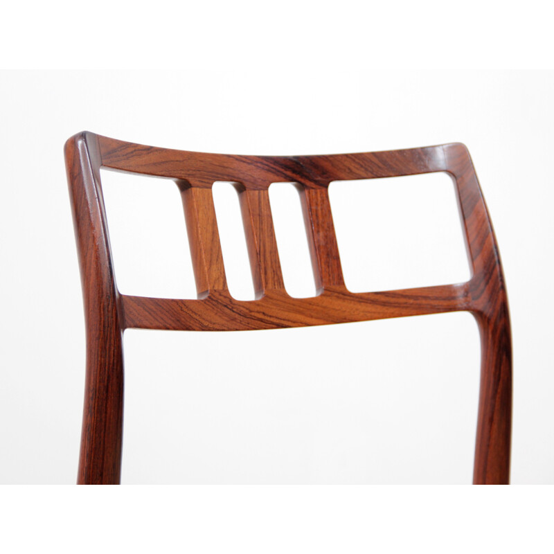 Set of 6 vintage chairs Scandinavian model 79 in Rio rosewood