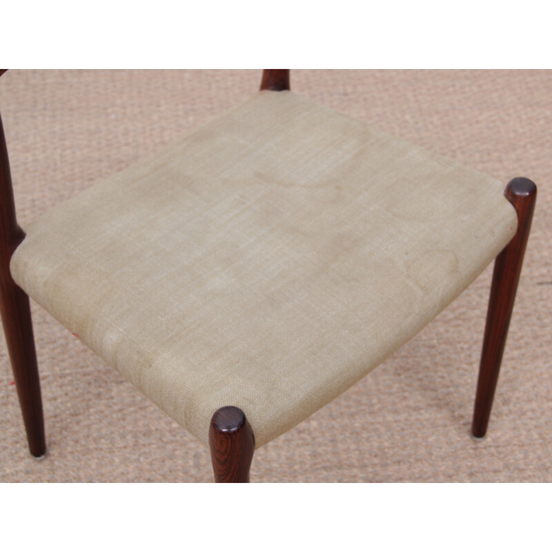 Set of 6 vintage chairs Scandinavian model 79 in Rio rosewood