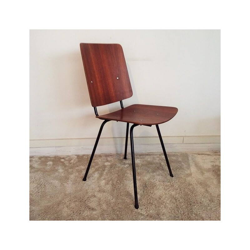 Vintage Scandinavian Chair in teak and metal