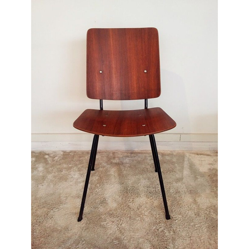 Skandinavischer Vintage-Stuhl aus Teakholz und Metall