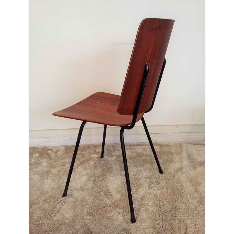 Vintage Scandinavian Chair in teak and metal