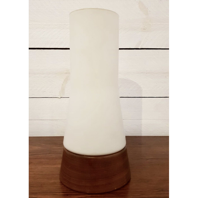 Vintage Philips lamp in teak by Louis Kalff