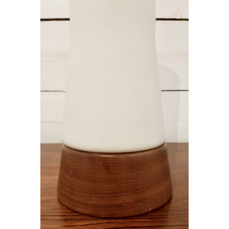 Vintage Philips lamp in teak by Louis Kalff