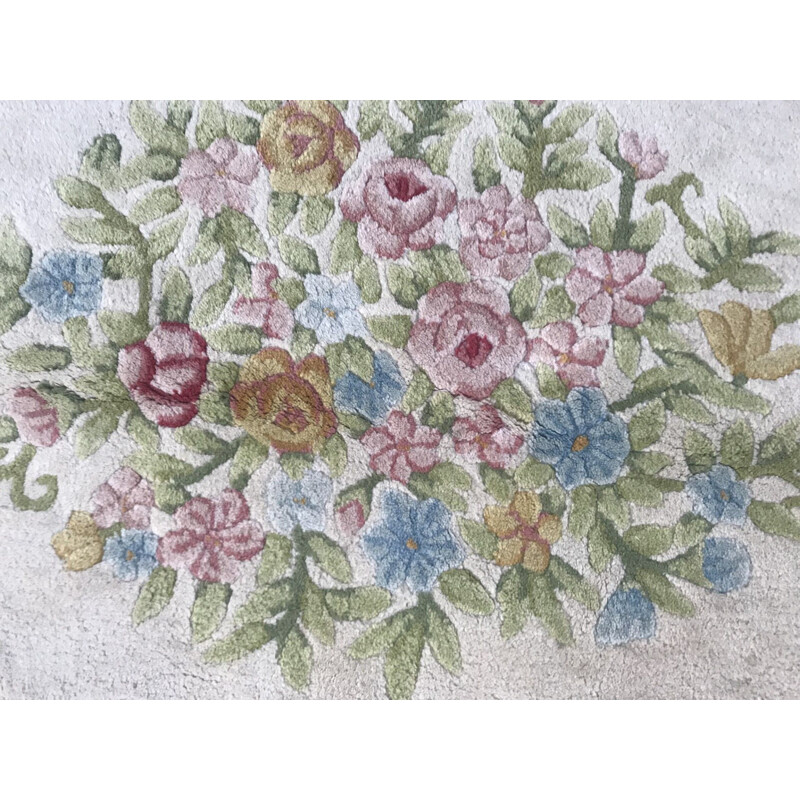 Vintage wool and cotton rug