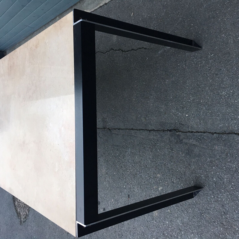 Vintage black desk by Georges Frydman