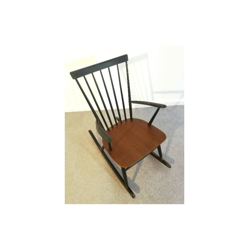 Vintage rocking chair by Roland Rainer