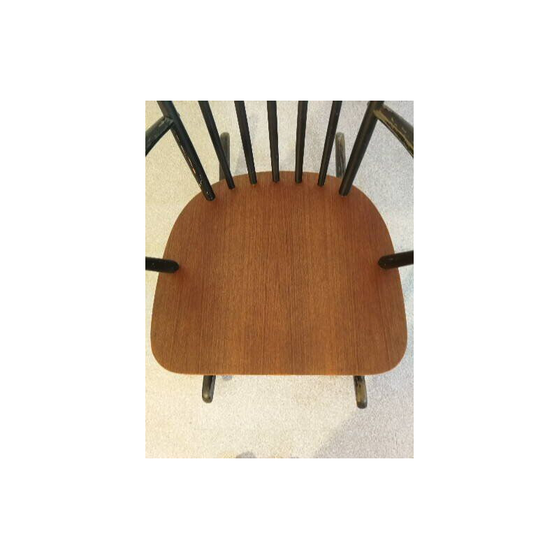 Vintage rocking chair by Roland Rainer