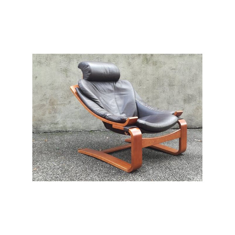 Fauteuil vintage scandinave Kroken par Åke Fribytter