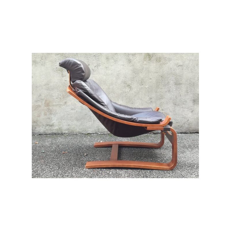 Fauteuil vintage scandinave Kroken par Åke Fribytter