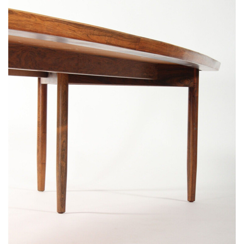 Danish design rosewood boat-shape conference table