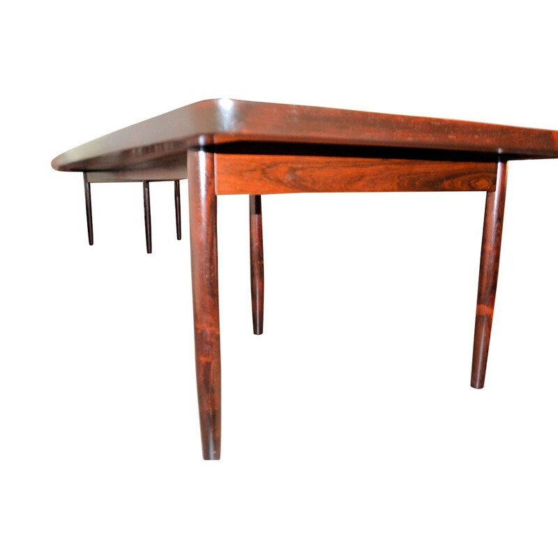 Danish design rosewood boat-shape conference table