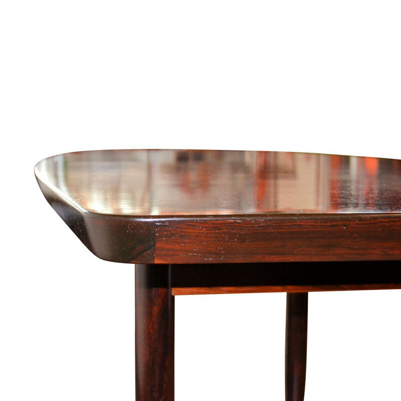 Danish design rosewood boat-shape conference table