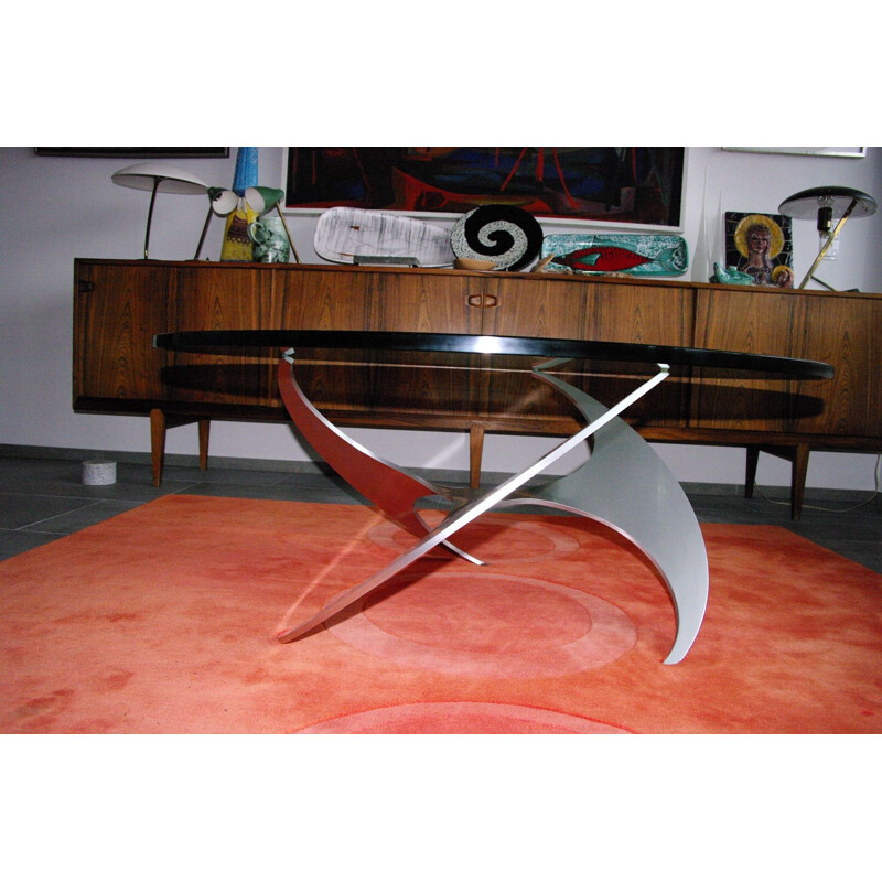 Table basse vintage Propeller par Knut Hesterberg, 1960