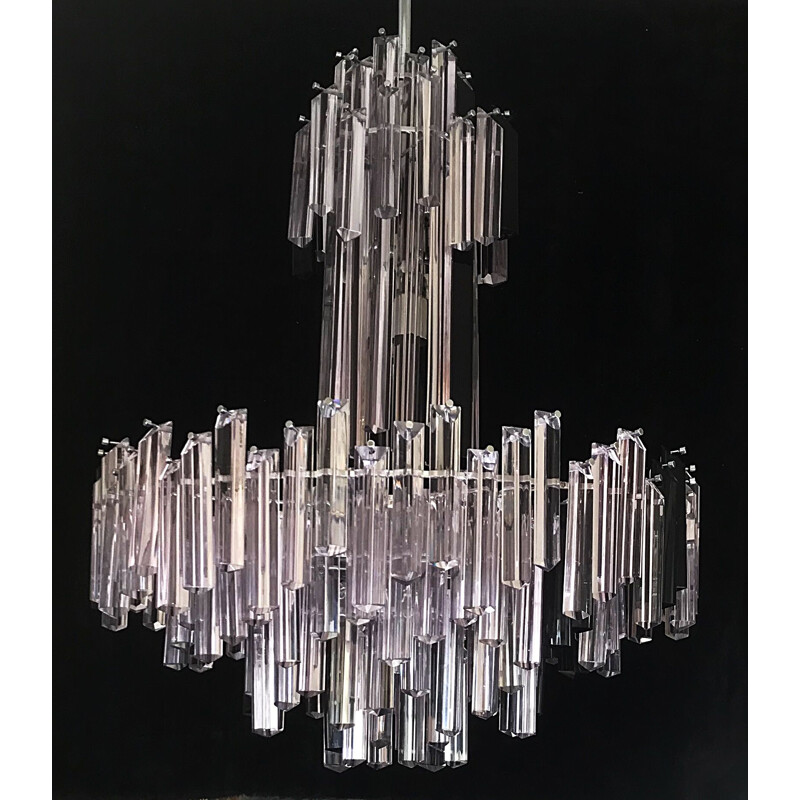 Vintage chandelier bicolor in murano glass