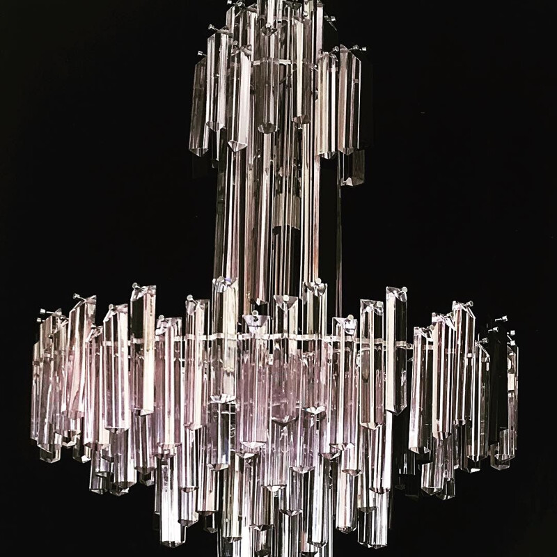 Vintage chandelier bicolor in murano glass