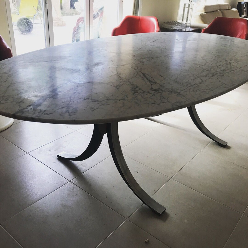 Table vintage en marbre par Osvaldo Borsani pour Tecno