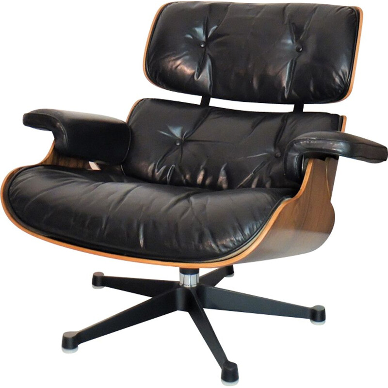 Vintage rosewood armchair by Eames for Mobilier International