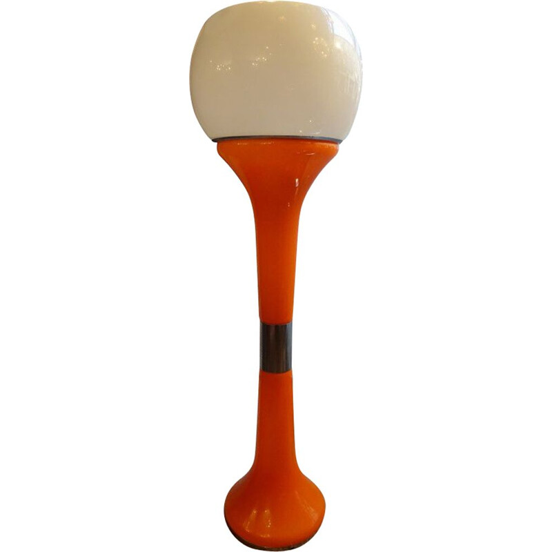 Vintage orange lamp in opaline by Carlo Nason