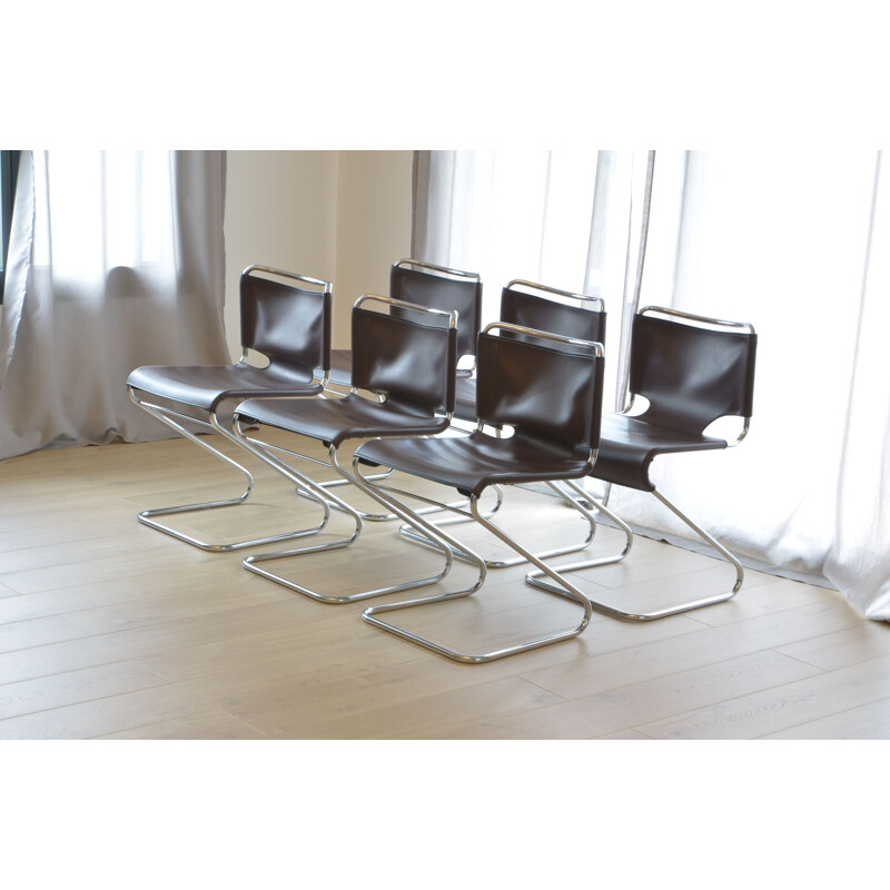 Set of 6 Biscia chairs by Pascal Mourgue for Steiner