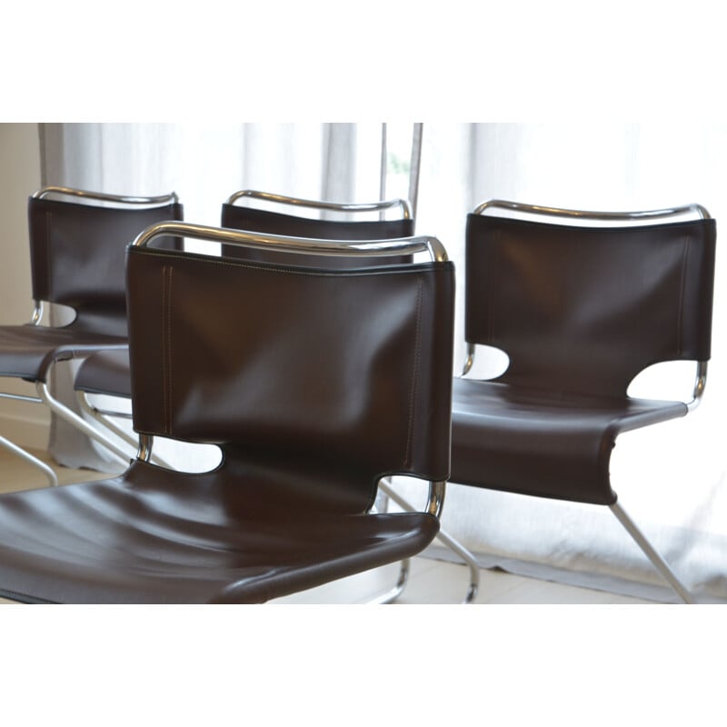 Set of 6 Biscia chairs by Pascal Mourgue for Steiner