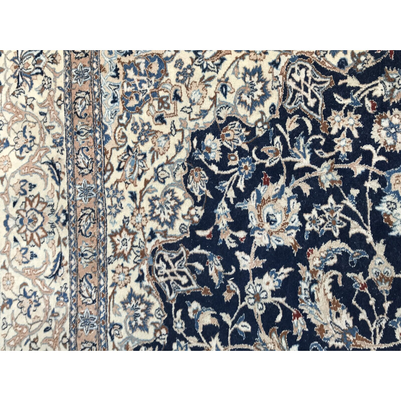 Vintage Persian carpet in wool and silk