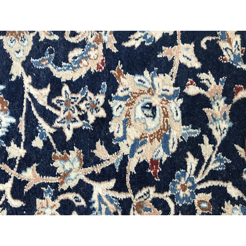 Vintage Persian carpet in wool and silk