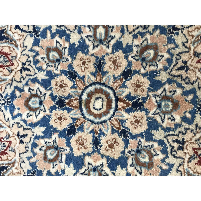 Tapis perse vintage en laine et soie