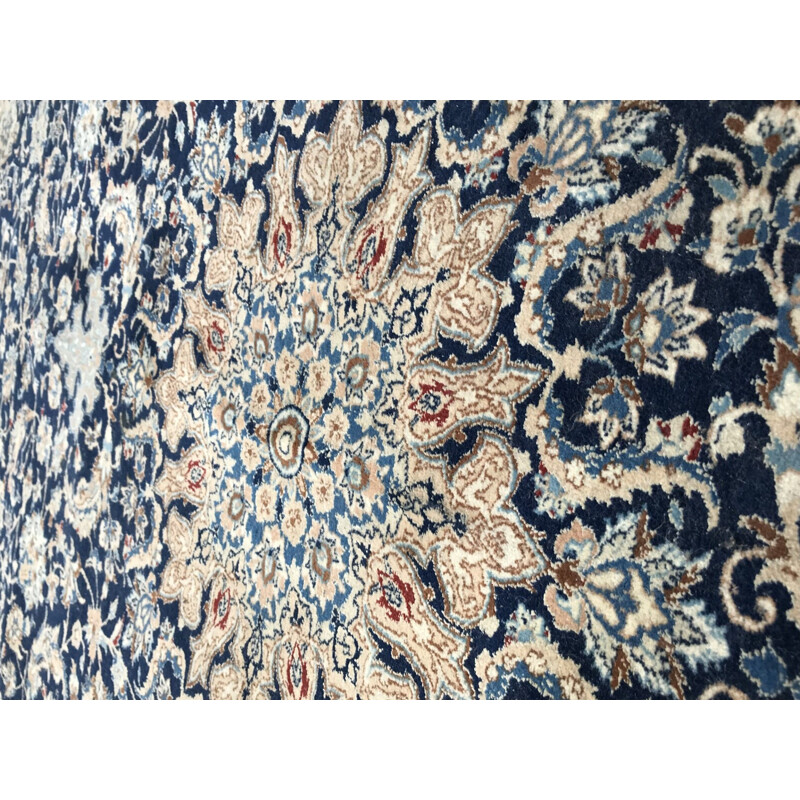 Vintage Persian carpet in wool and silk